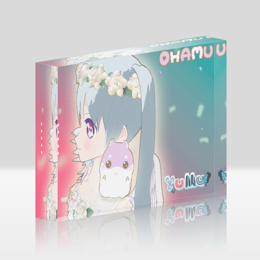 【4周年記念グッズ】YUMU＆おハムアクリルブロック