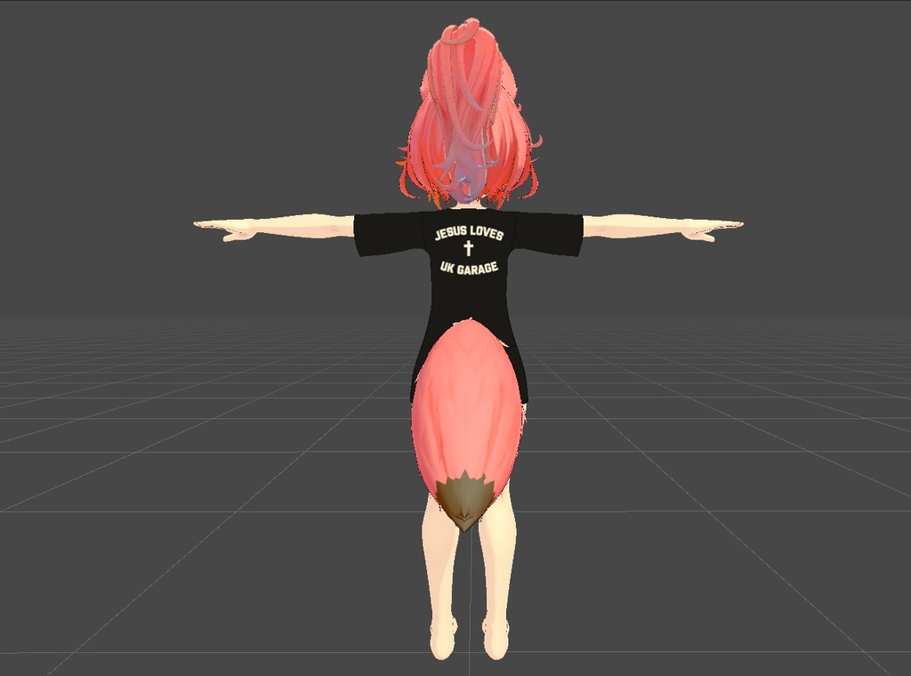 幽狐族のお姉様 "JESUS LOVES UK GARAGE" オーバーサイズドTシャツ