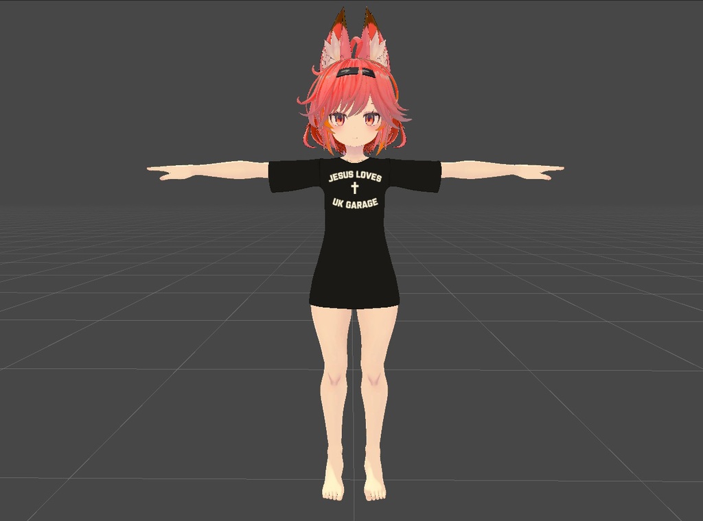 幽狐族のお姉様 "JESUS LOVES UK GARAGE" オーバーサイズドTシャツ