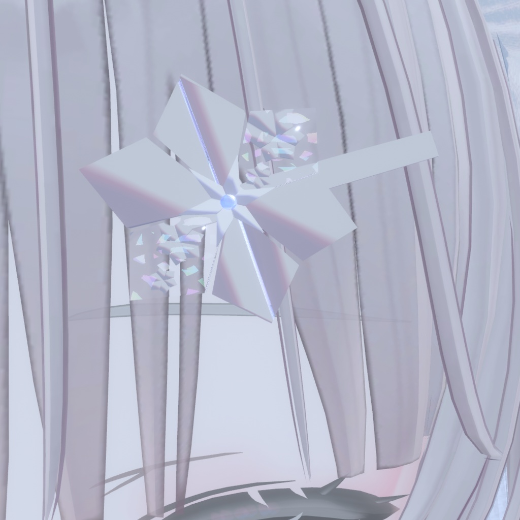 【VRchat用】snow flower hairpin