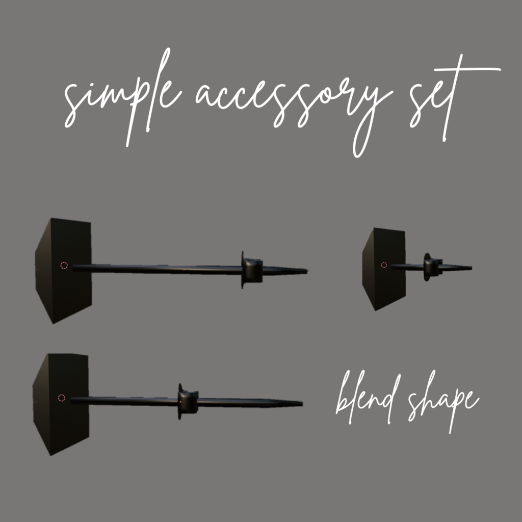 【VRchat用】simple accessory 6set