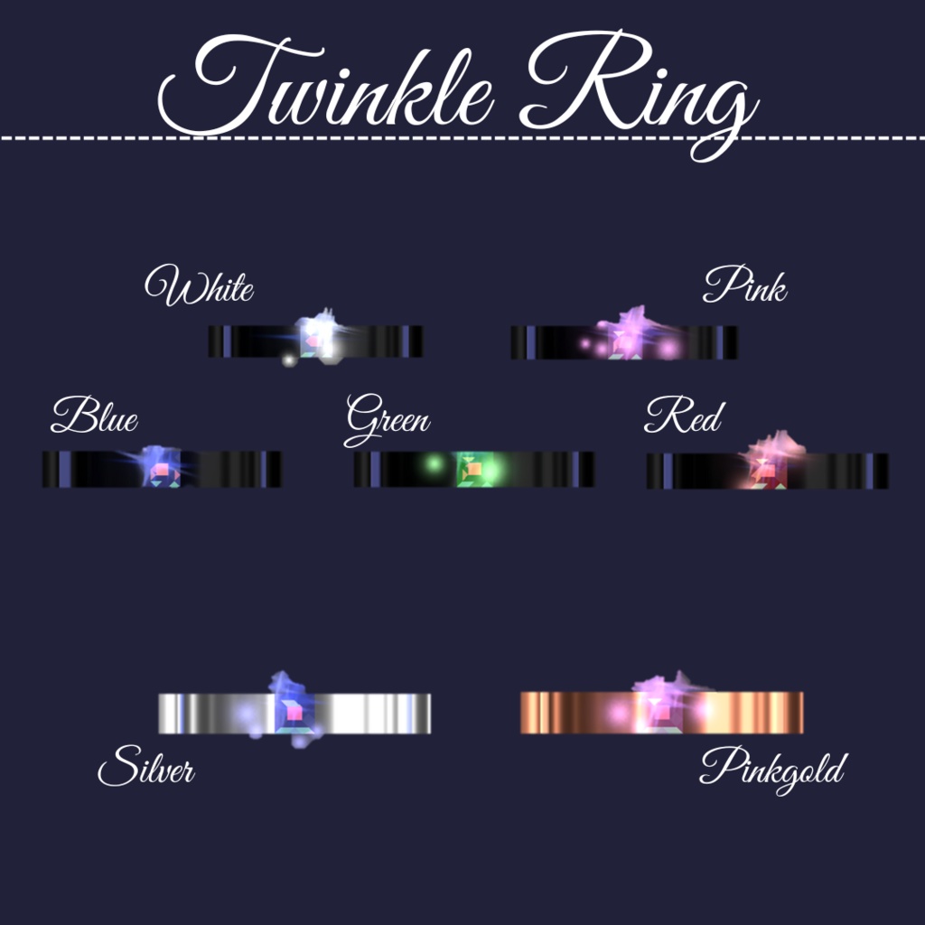 【VRchat用】°˖✧軌跡が残る°˖✧Twinkle Ring