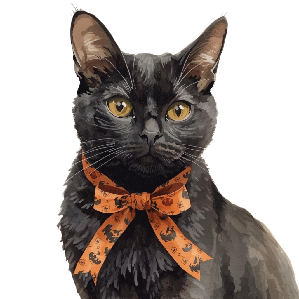 水彩アンティークの可愛いハロウィンクリップアートセット(全10種類)