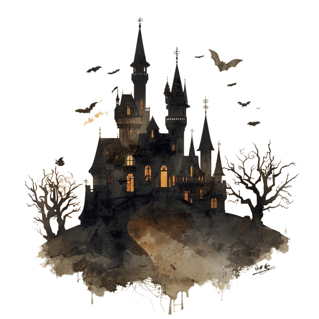 水彩アンティークの可愛いハロウィンクリップアートセット(全10種類)