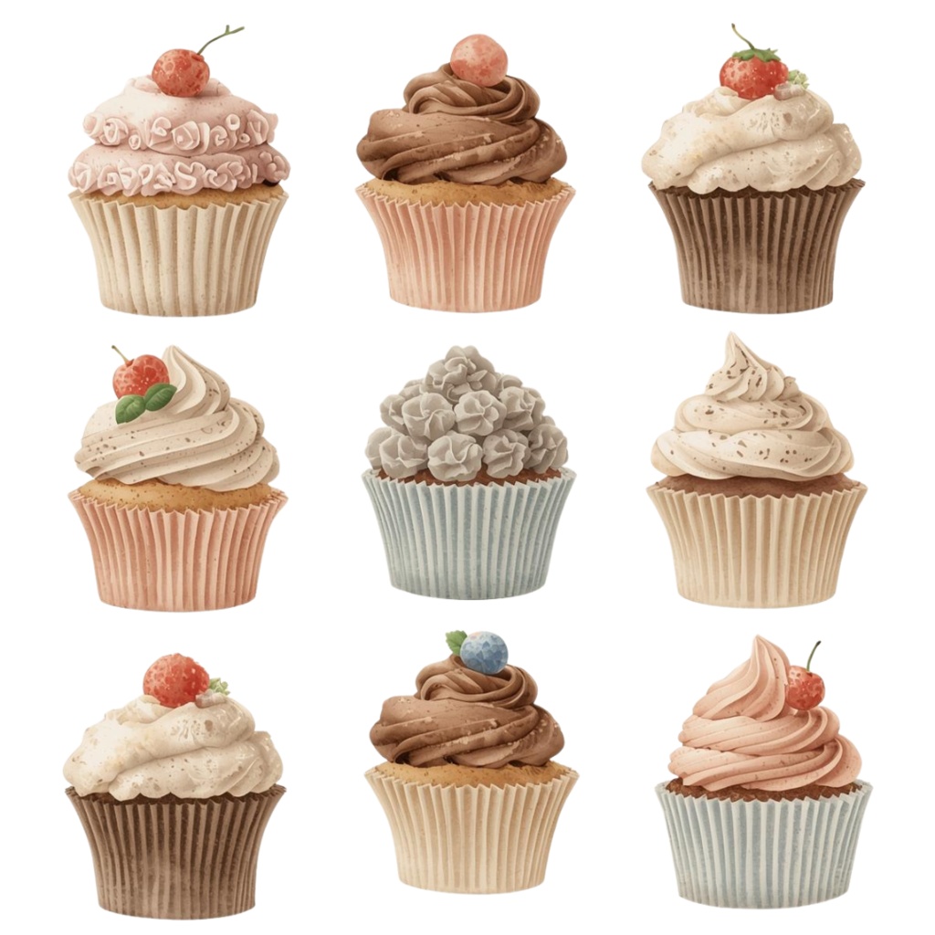 🍴 食べ物シリーズ 水彩画アンティークプロンプト(全10種類)