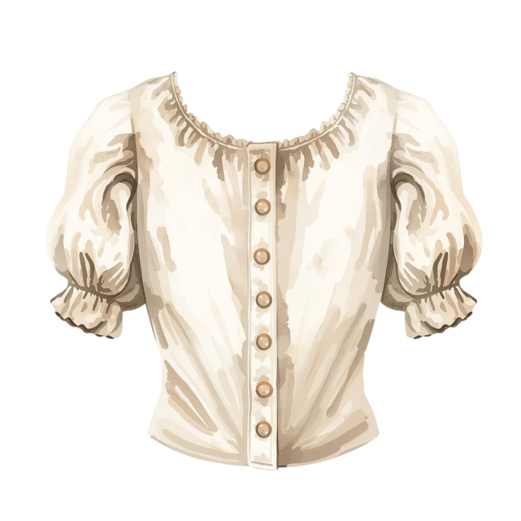 アンティーク水彩 洋服シリーズ