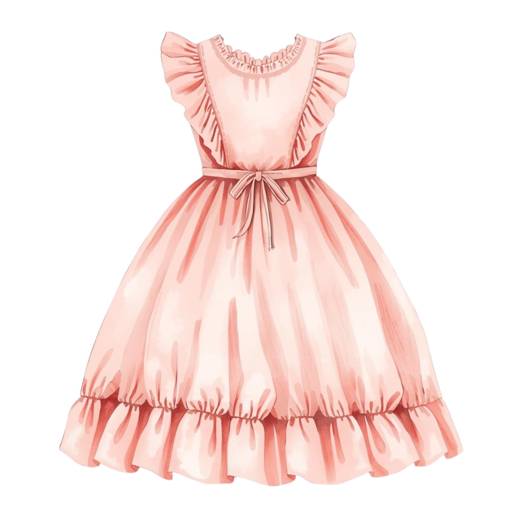 アンティーク水彩 洋服シリーズ