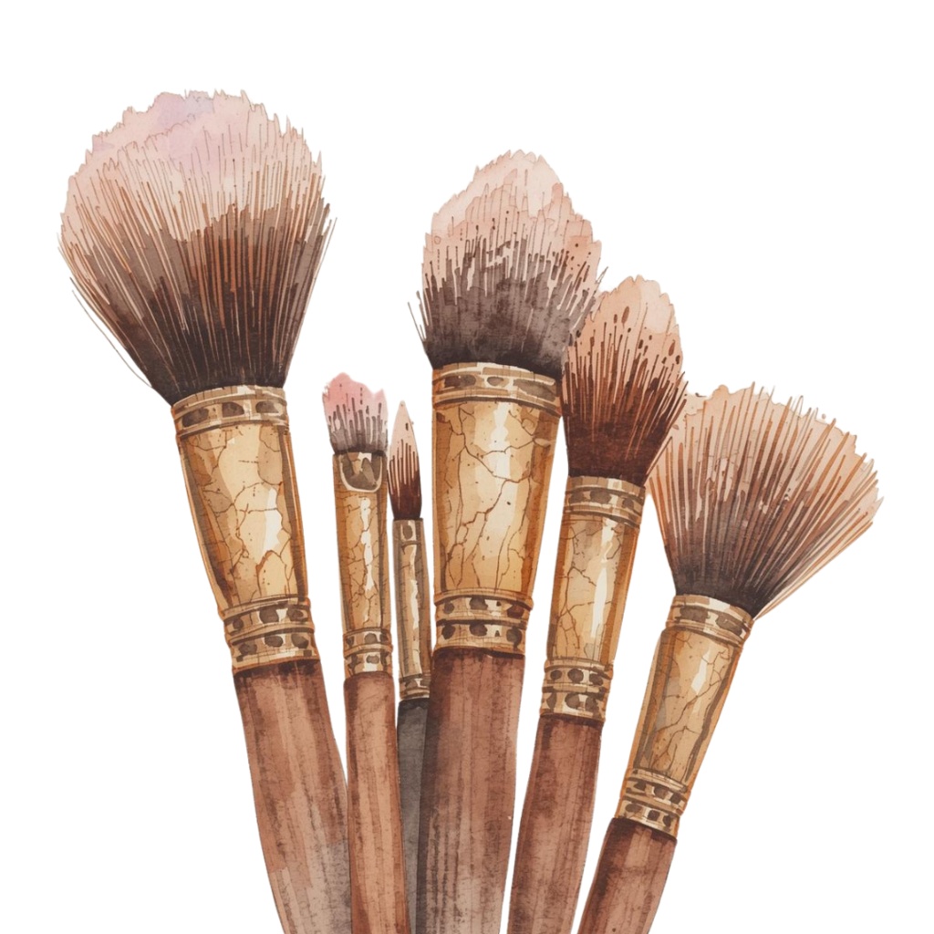 「アンティーク水彩コスメクリップアートセット(全10種類)」