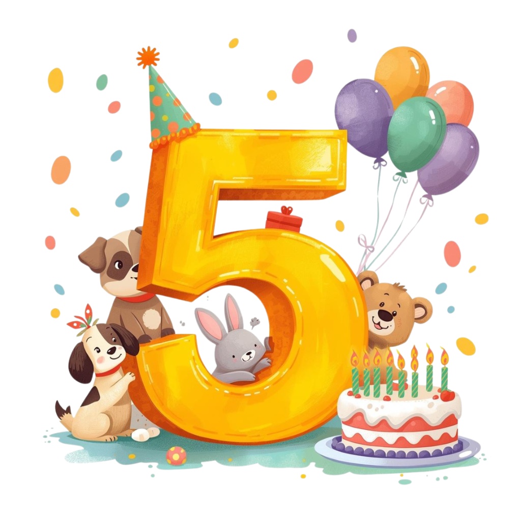 「おたんじょうびパーティークリップアートセット|3〜5歳向け可愛いイラスト(全10種類)」