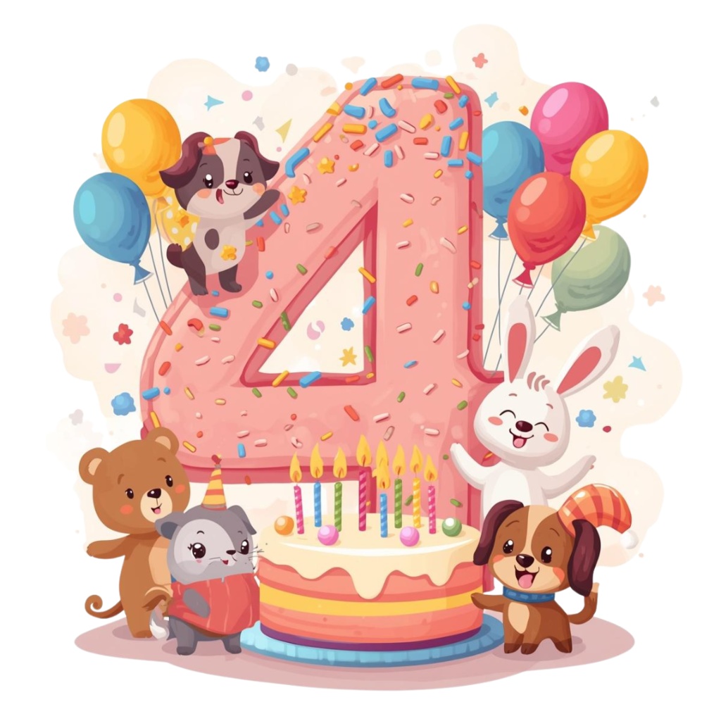 「おたんじょうびパーティークリップアートセット|3〜5歳向け可愛いイラスト(全10種類)」