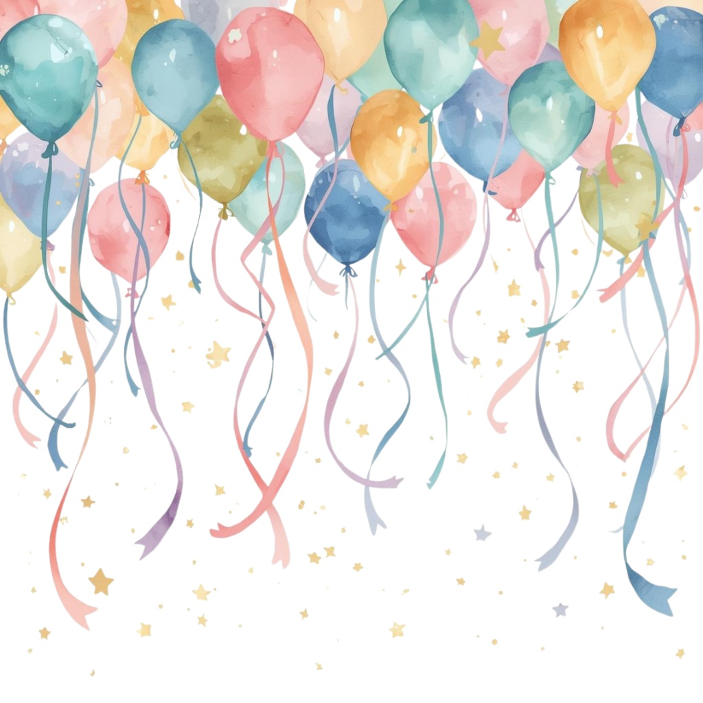 「おたんじょうびパーティークリップアートセット|3〜5歳向け可愛いイラスト(全10種類)」