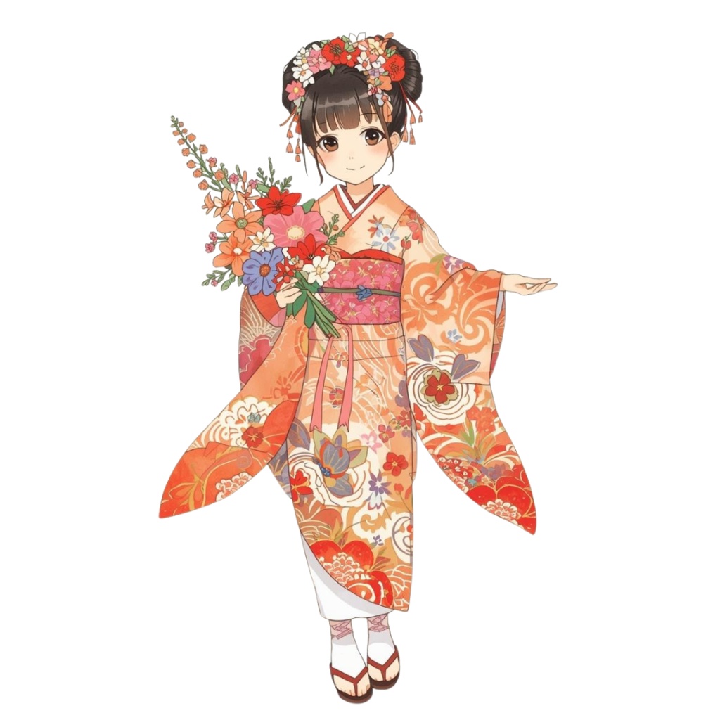 「水彩 七五三クリップアートセット|和風で可愛いお祝いイラスト素材(全10点)」