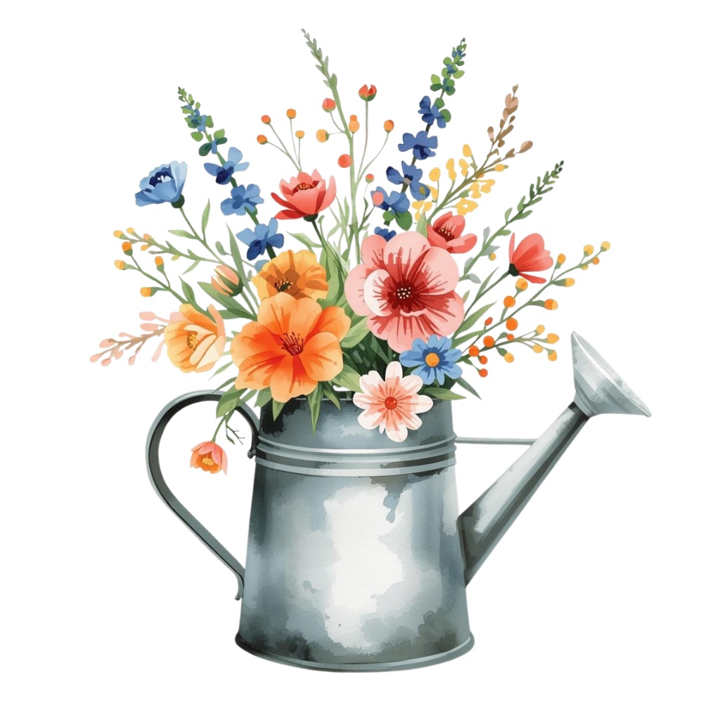 水彩×北欧ボタニカル 春のクリップアートセット