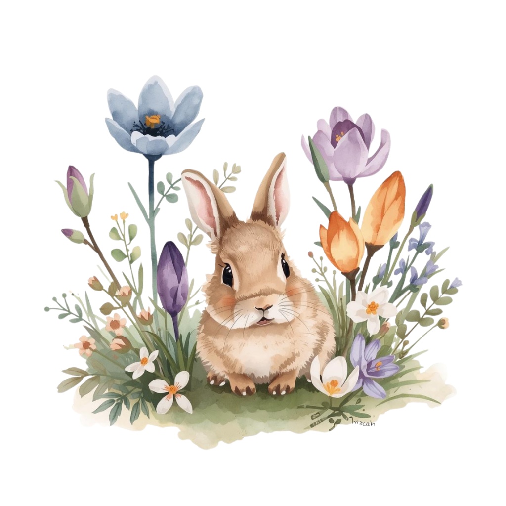 水彩×北欧ボタニカル 春のクリップアートセット