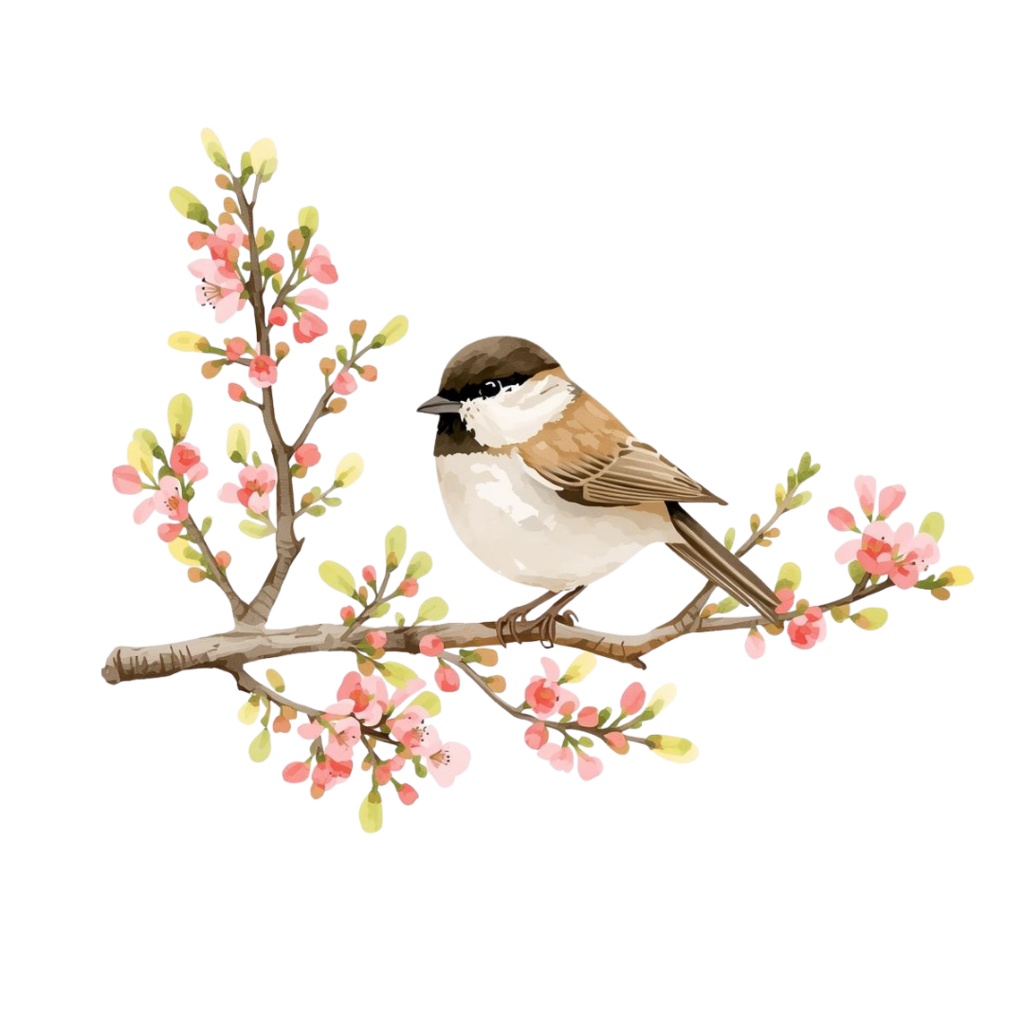 水彩×北欧ボタニカル 春のクリップアートセット