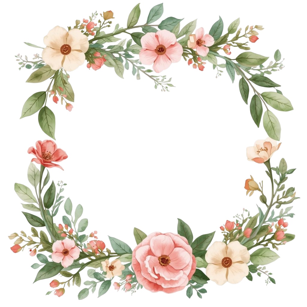 水彩×北欧ボタニカル 春のクリップアートセット