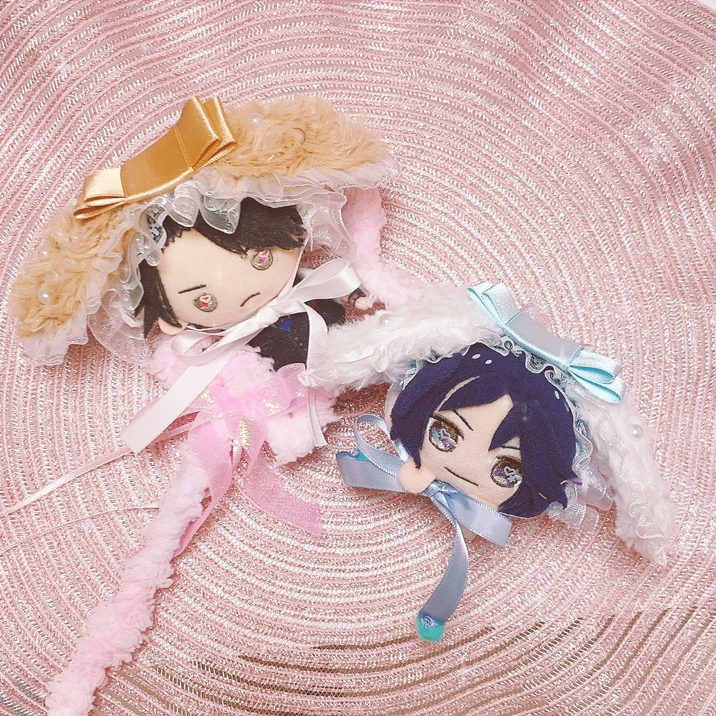 たれみみ パールフリルりぼん ヘッドドレス