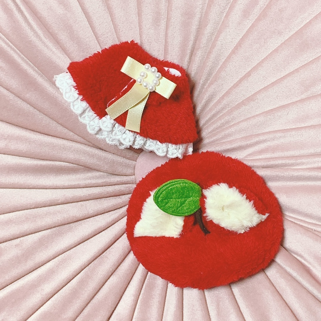 ジューシーりんご ベレー帽 マント セット