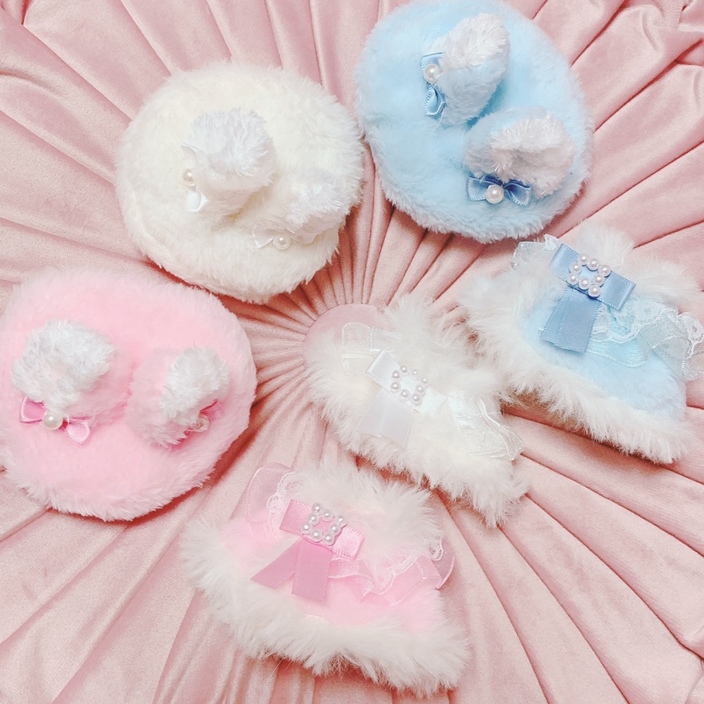 ねこみみベレー帽ふわふわケープセット