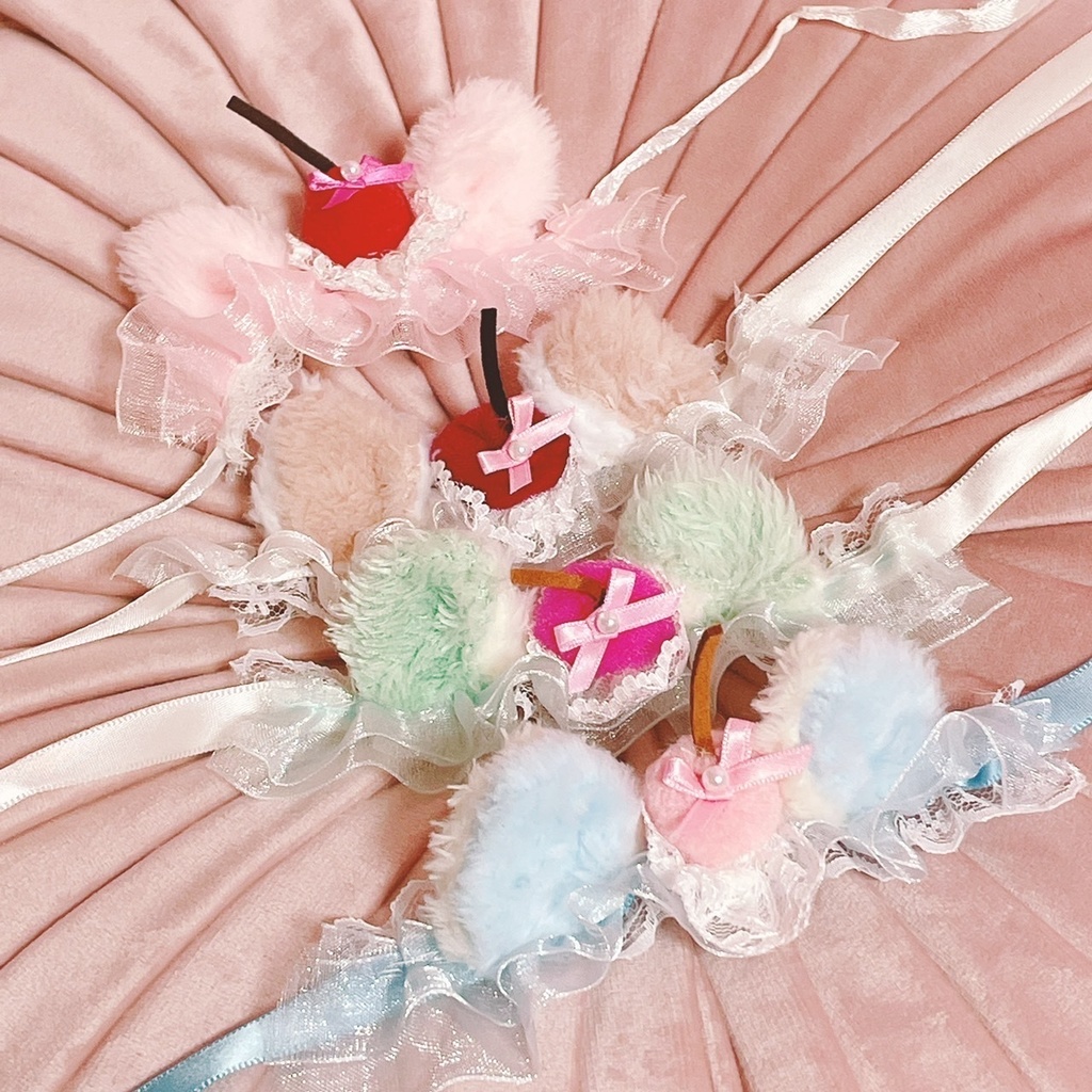 ピンクチェリー ねこみみ ヘッドドレス