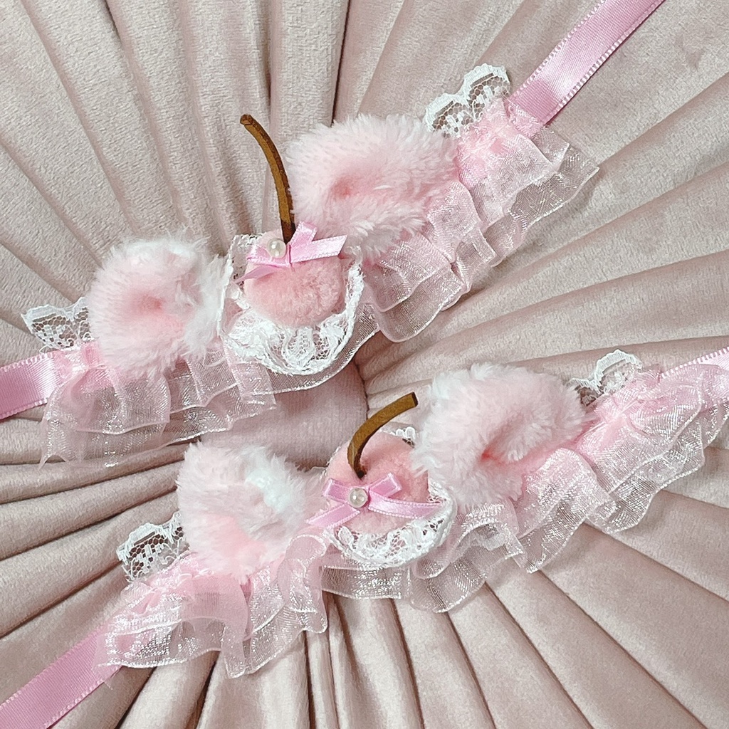 ピンクチェリー ねこみみ ヘッドドレス