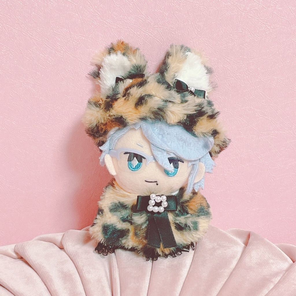 ねこみみベレー帽ふわふわケープセット*レオパードver.