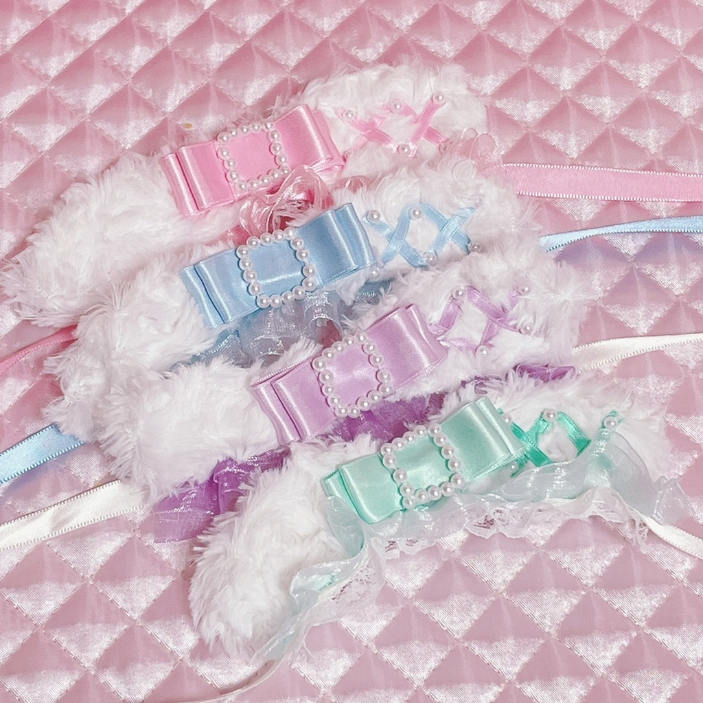 シャーベットカラー パールうさみみ ヘッドドレス