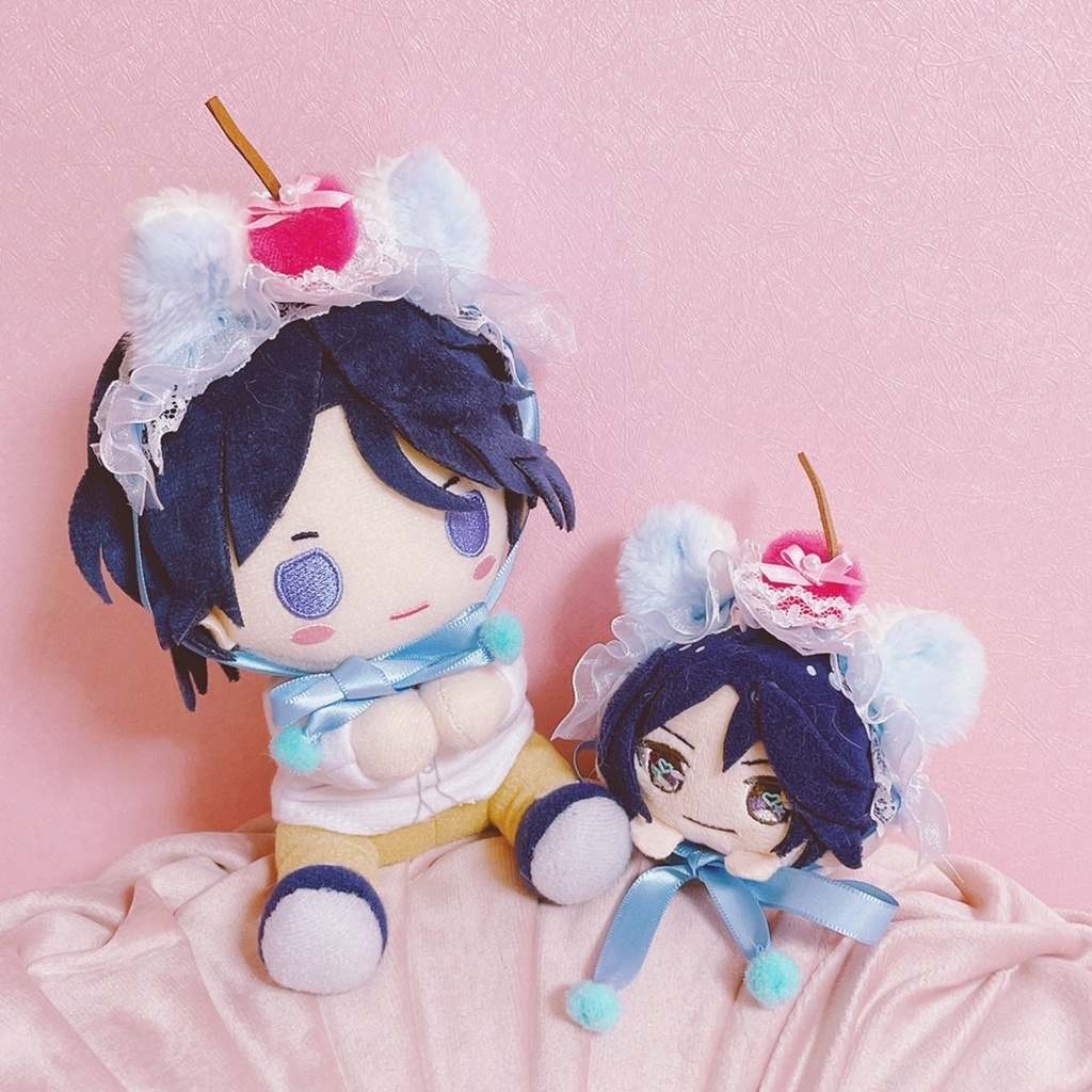 パッションピンクチェリー*ブルーねこみみヘッドドレス