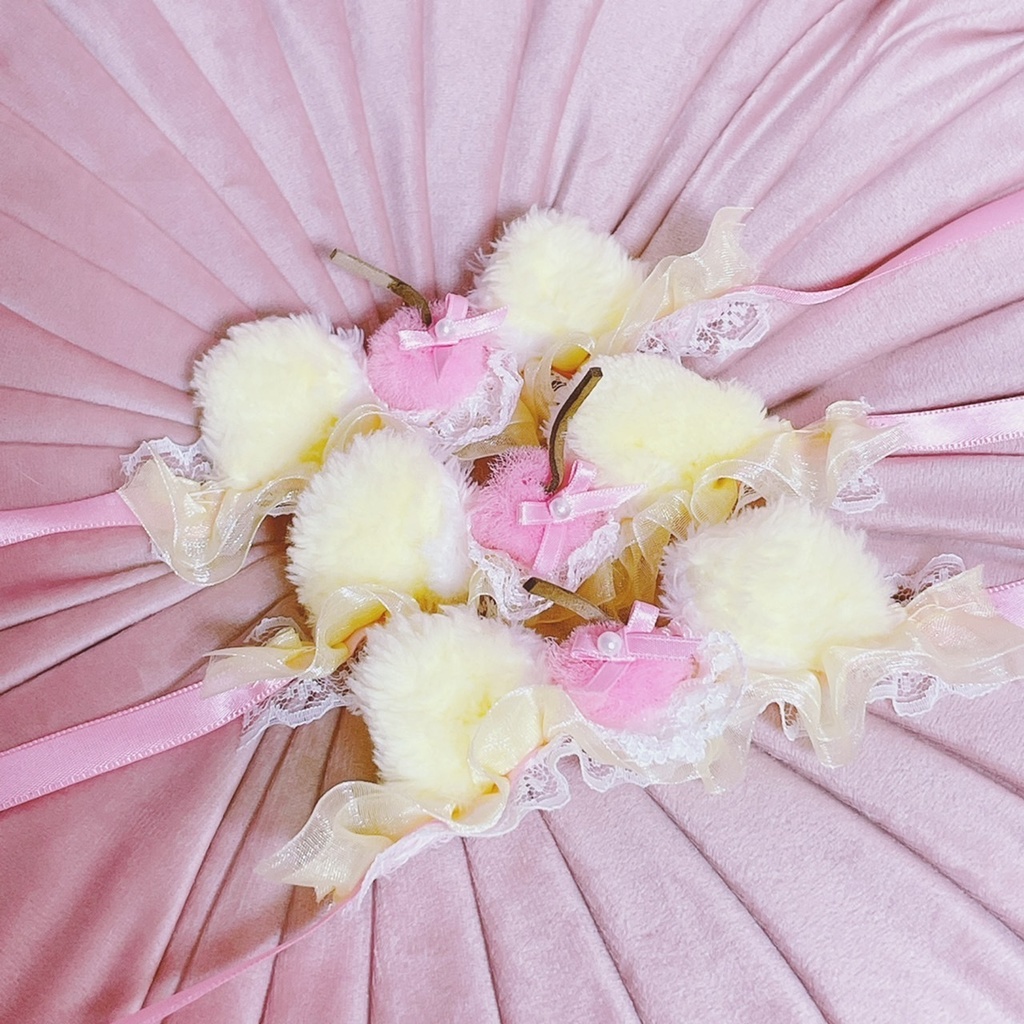 ピンクチェリー カスタードねこみみヘッドドレス