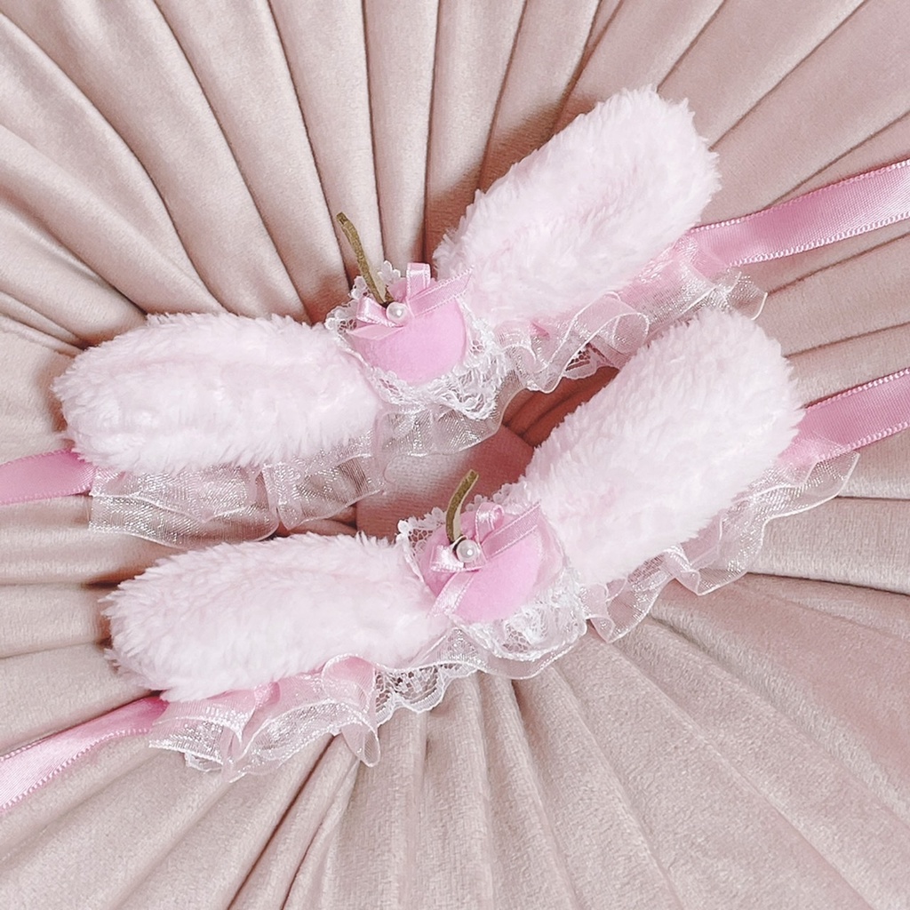 ぴんくチェリーうさみみ ヘッドドレス