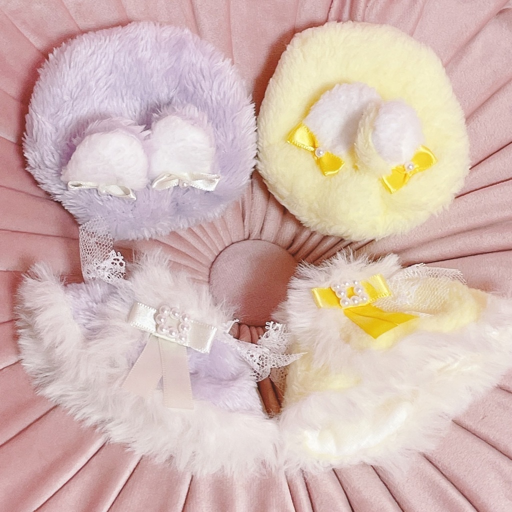 ねこみみベレー帽ふわふわケープセット