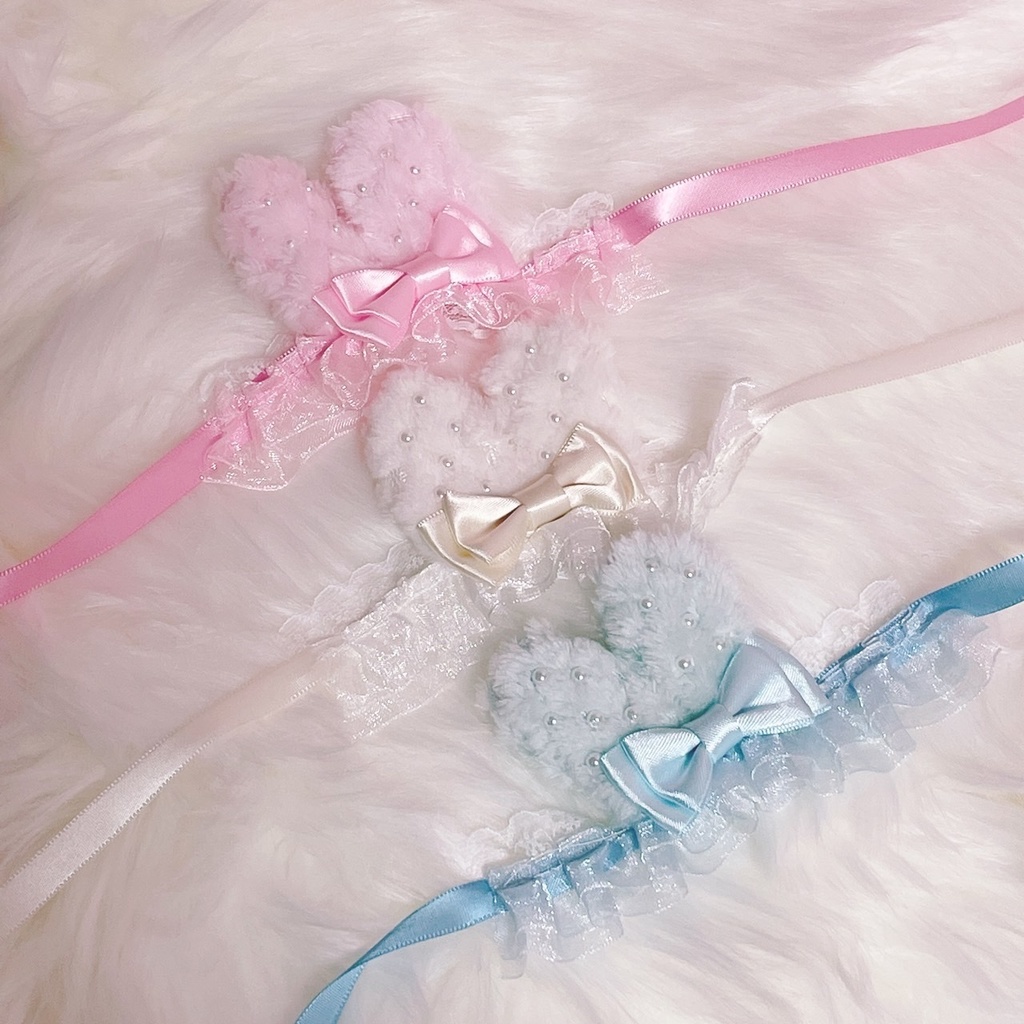 ちりばめパールうさヘッドドレス