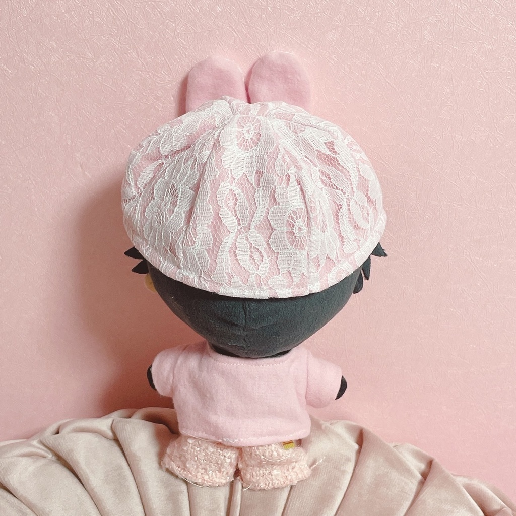 総レース生地うさみみキャップ&レーストップス
