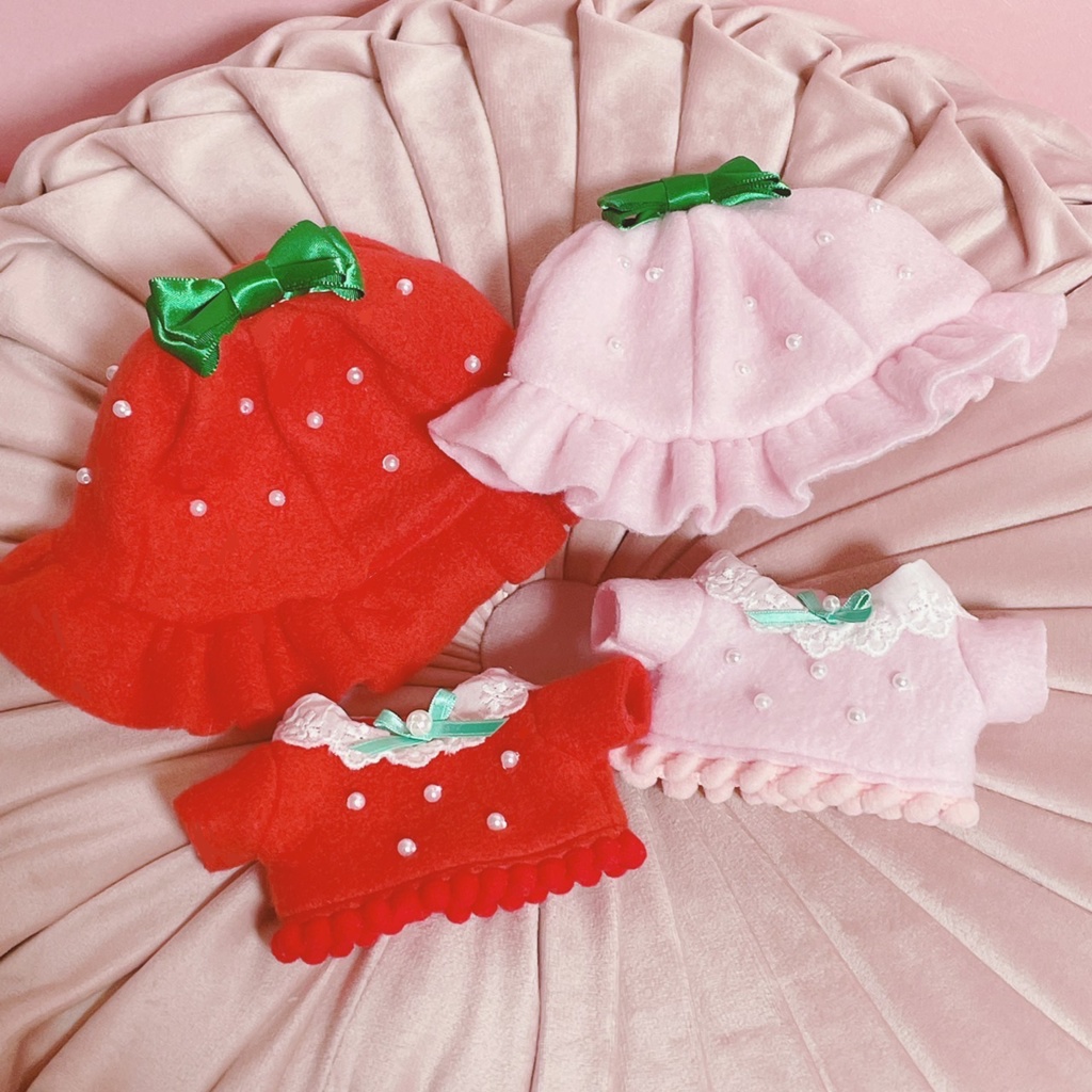おめかしストロベリー帽子&トップス