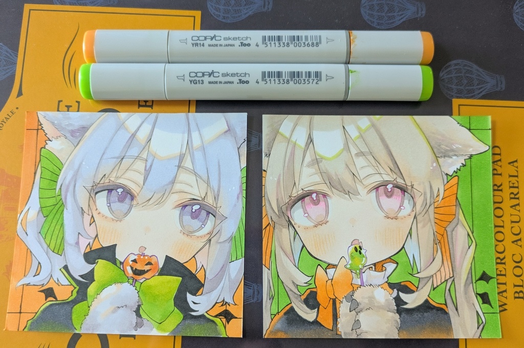 イラスト原画◎ハロウィンうちの子ちゃん