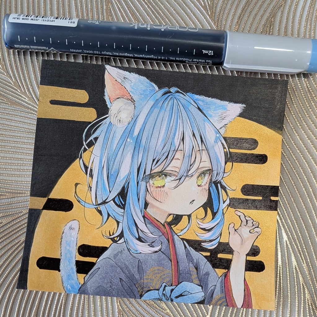 フレームレス原画◎10cm×11cm◎オリジナル