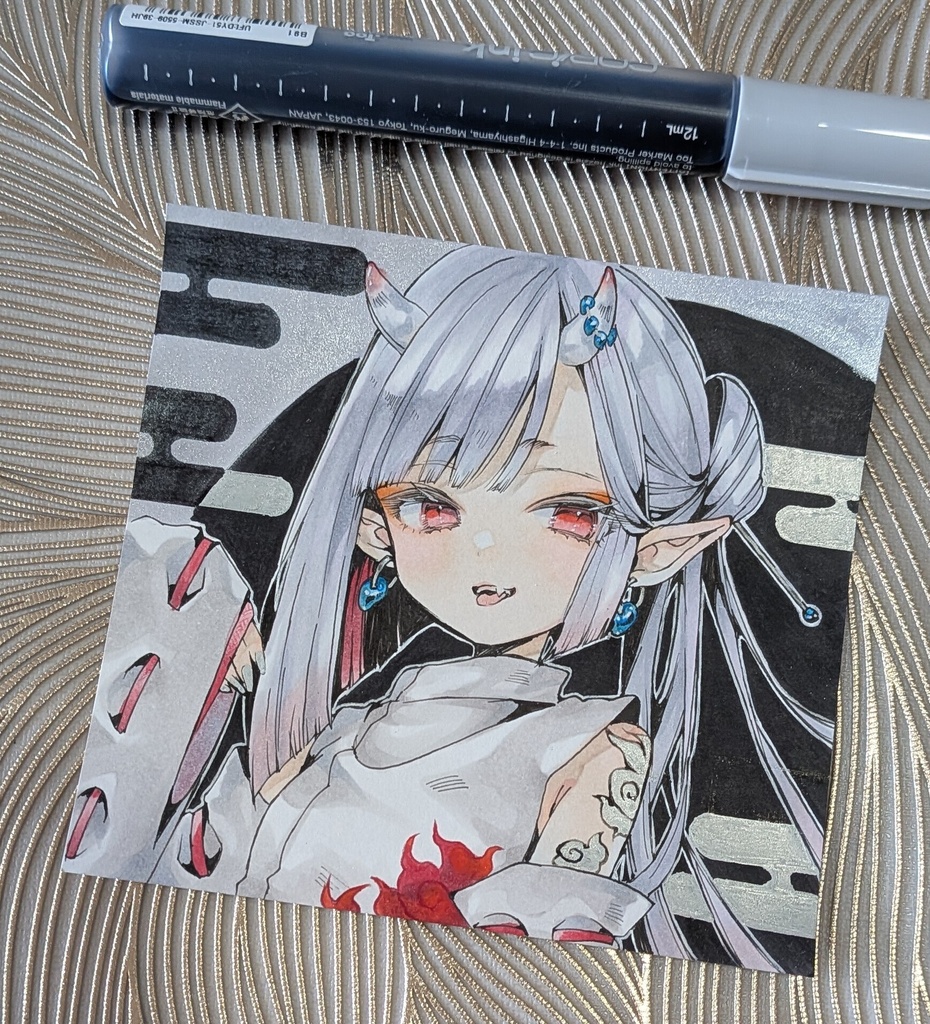 フレームレス原画◎10cm×11cm◎オリジナル