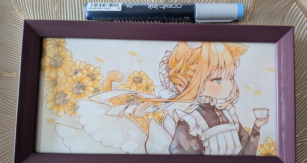 額装原画◎ねこじた◎オリジナル