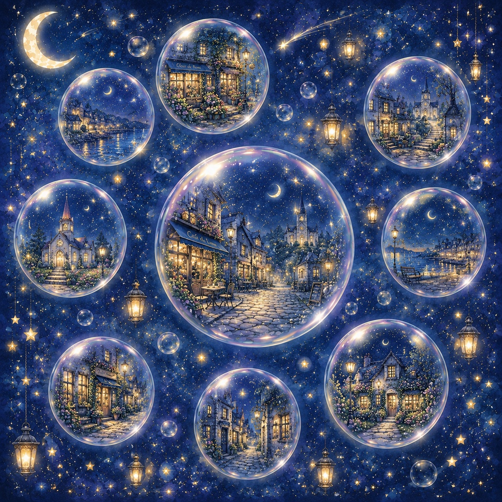 夜のデザインペーパーVol.4