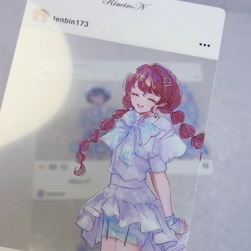 【期間限定 受注生産】1周年SNS風透明カード