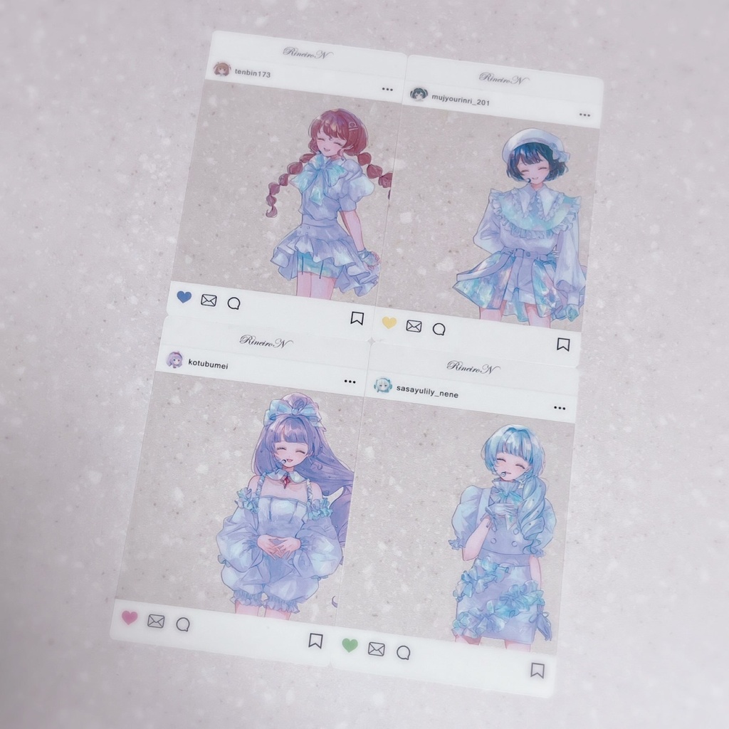 【期間限定 受注生産】1周年SNS風透明カード