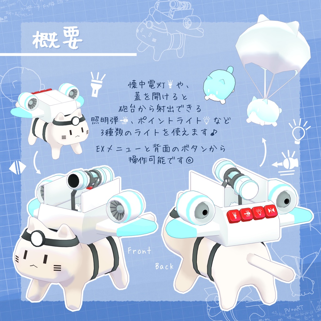 【照明ギミック】ニャイトレンジャー【汎用】