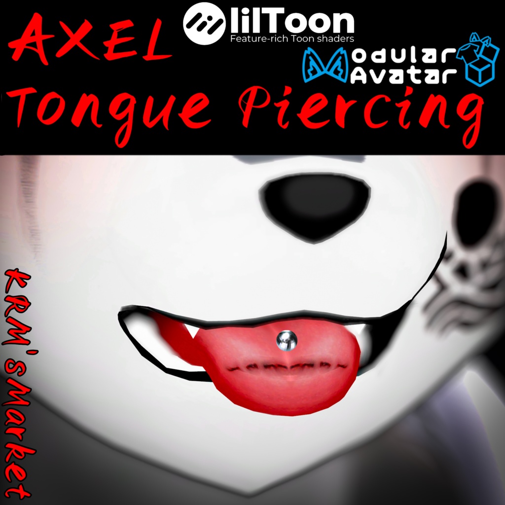 MA対応 Axel Tongue piercing