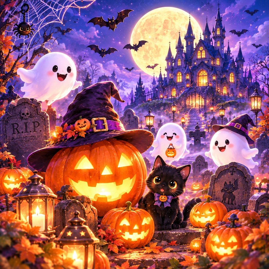 ハロウィンデザインデジタルペーパー