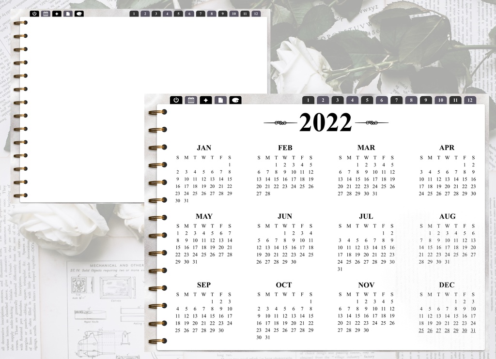 2022 Digital Planner Template -Vertical-