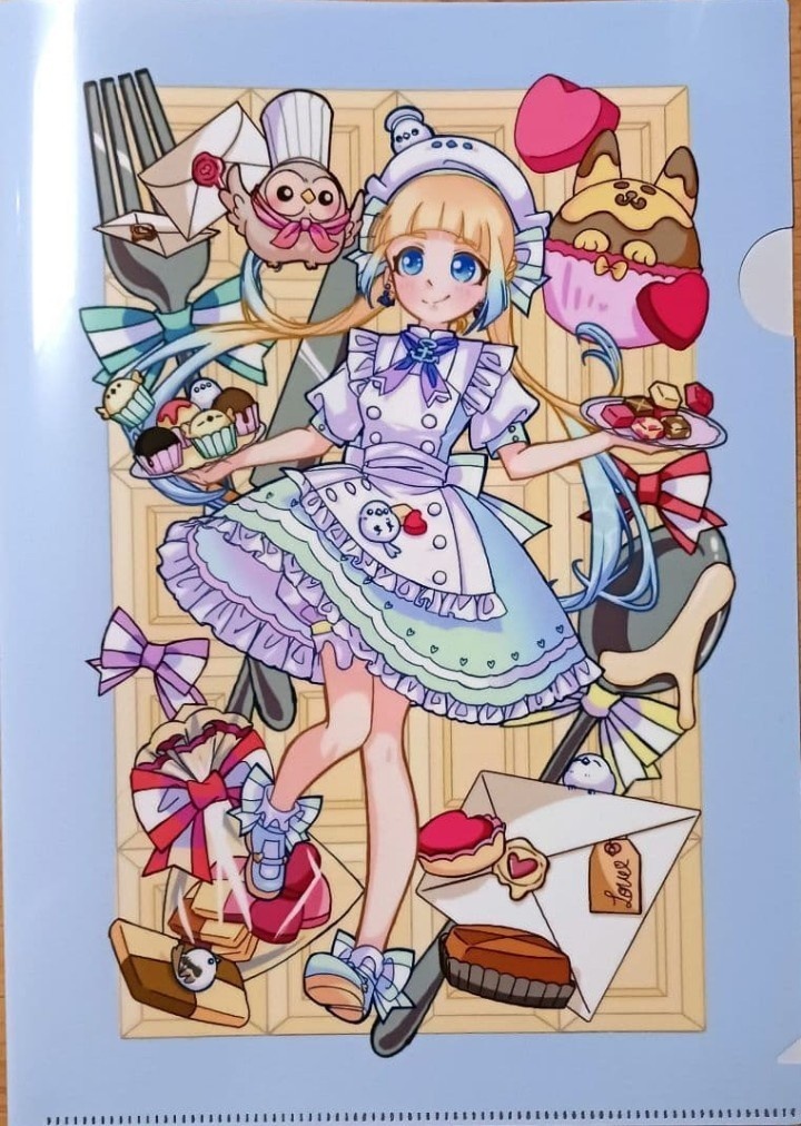 深夜猫オリキャラ「ミナモちゃん」　A4クリアファイル