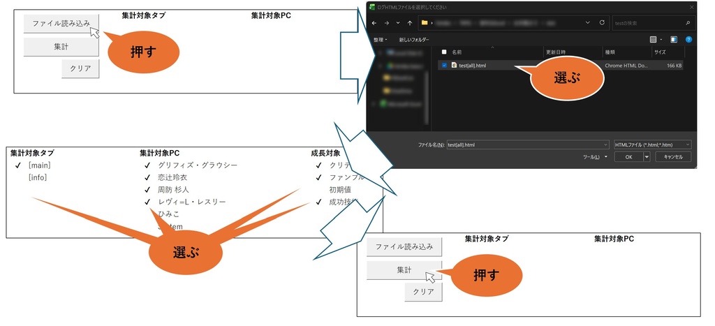 【CoC向け】DeMe-ShuKEI~ココフォリアログから出目を集計するExcelマクロ~