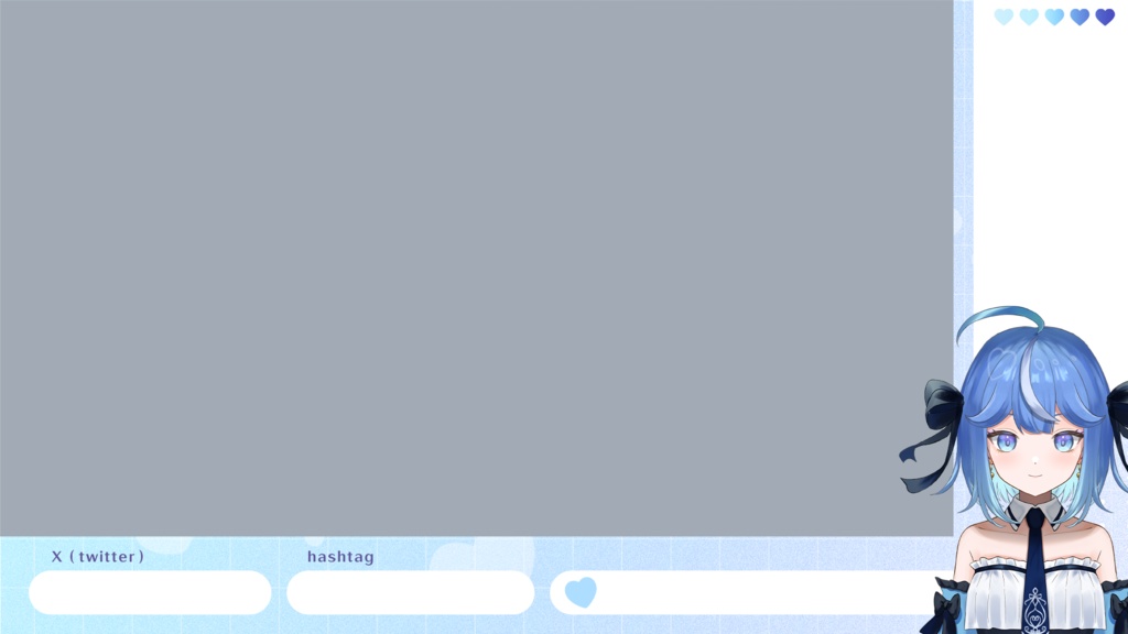 【汎用モデル】海モチーフの女の子【OP/ED/配信画面付き】