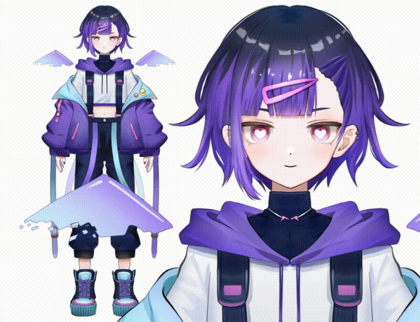 ☆12月31日まで1000円セール!☆紫デビルの男の子【汎用モデル】