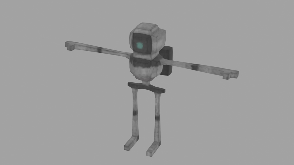 オリジナル3Dモデル ボクセルなロボット
